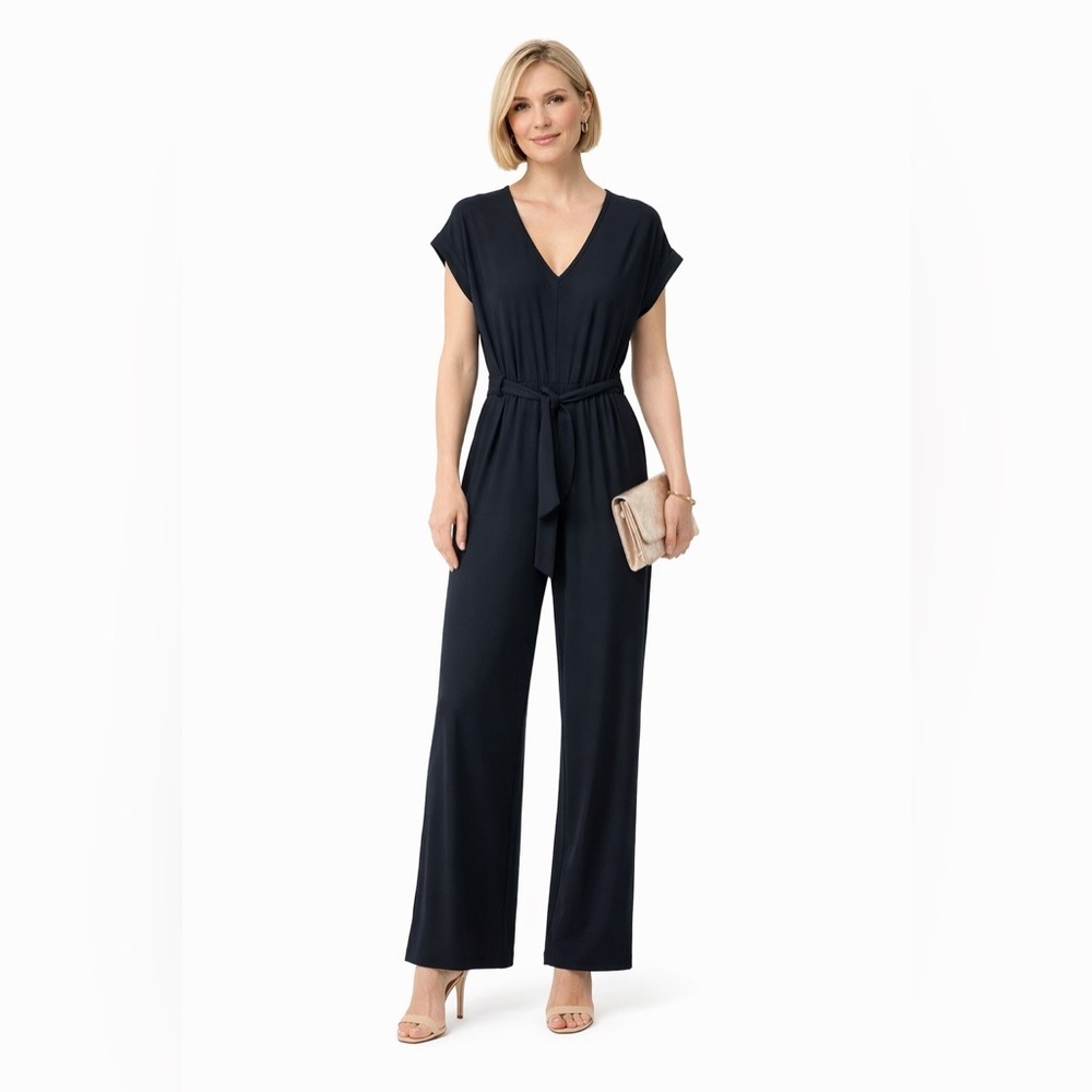 ESPRIT Steel Navy coloured Jumpsuit with V-Neck NWT